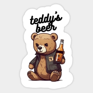 Teddy's Beer Sticker